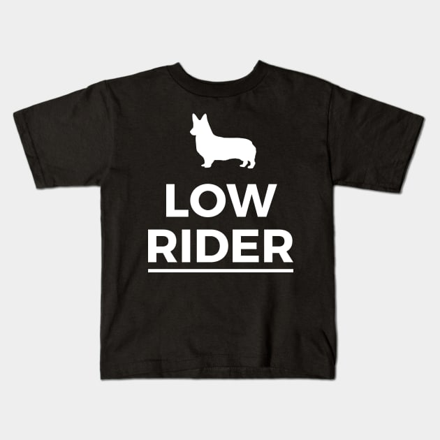 Low rider Corgi Dog Lover Gift Kids T-Shirt by BadDesignCo